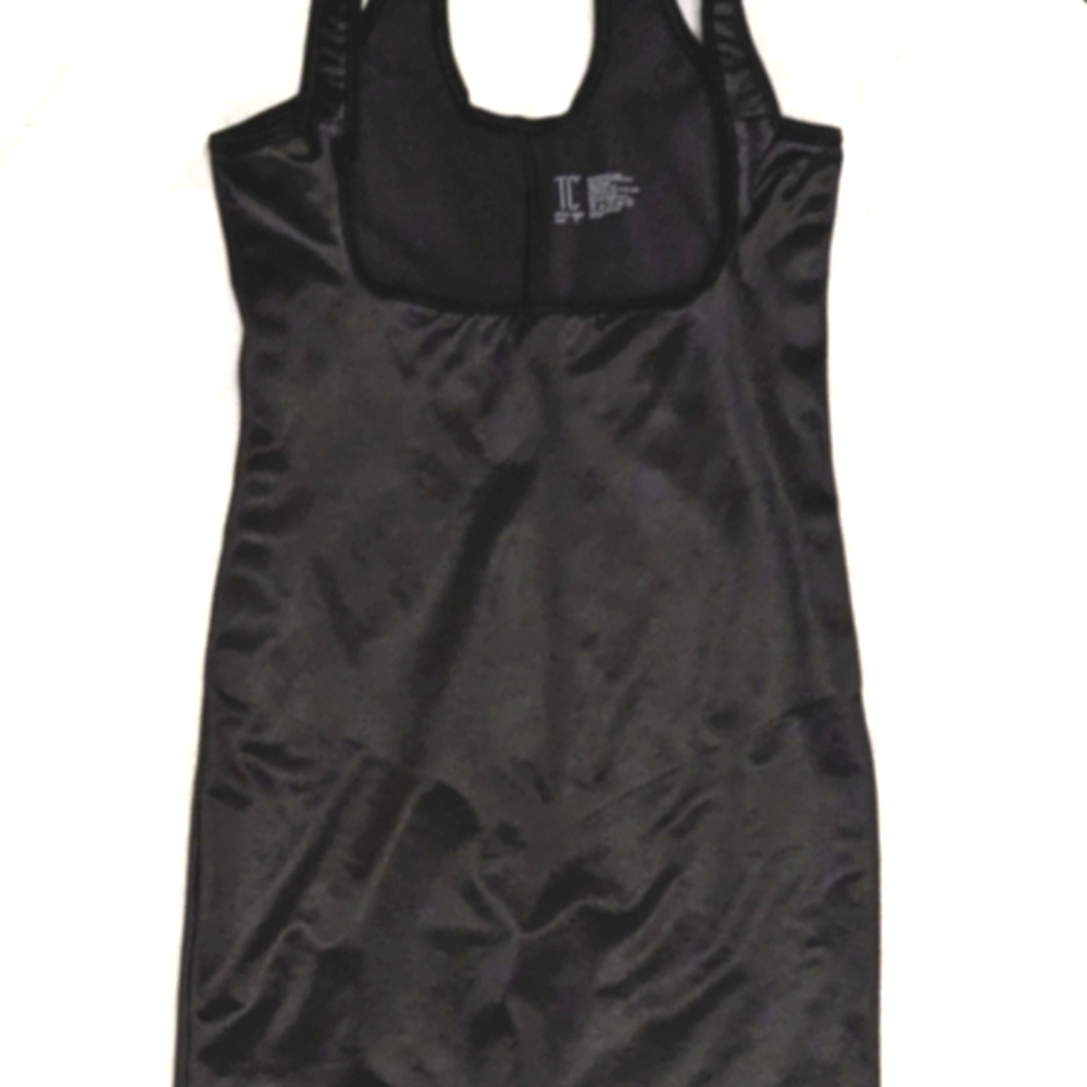 TC Dress Shapewear Slip Firm Control Black Stay-put Silicone Edge Lining Sz Sm - Picture 5 of 11